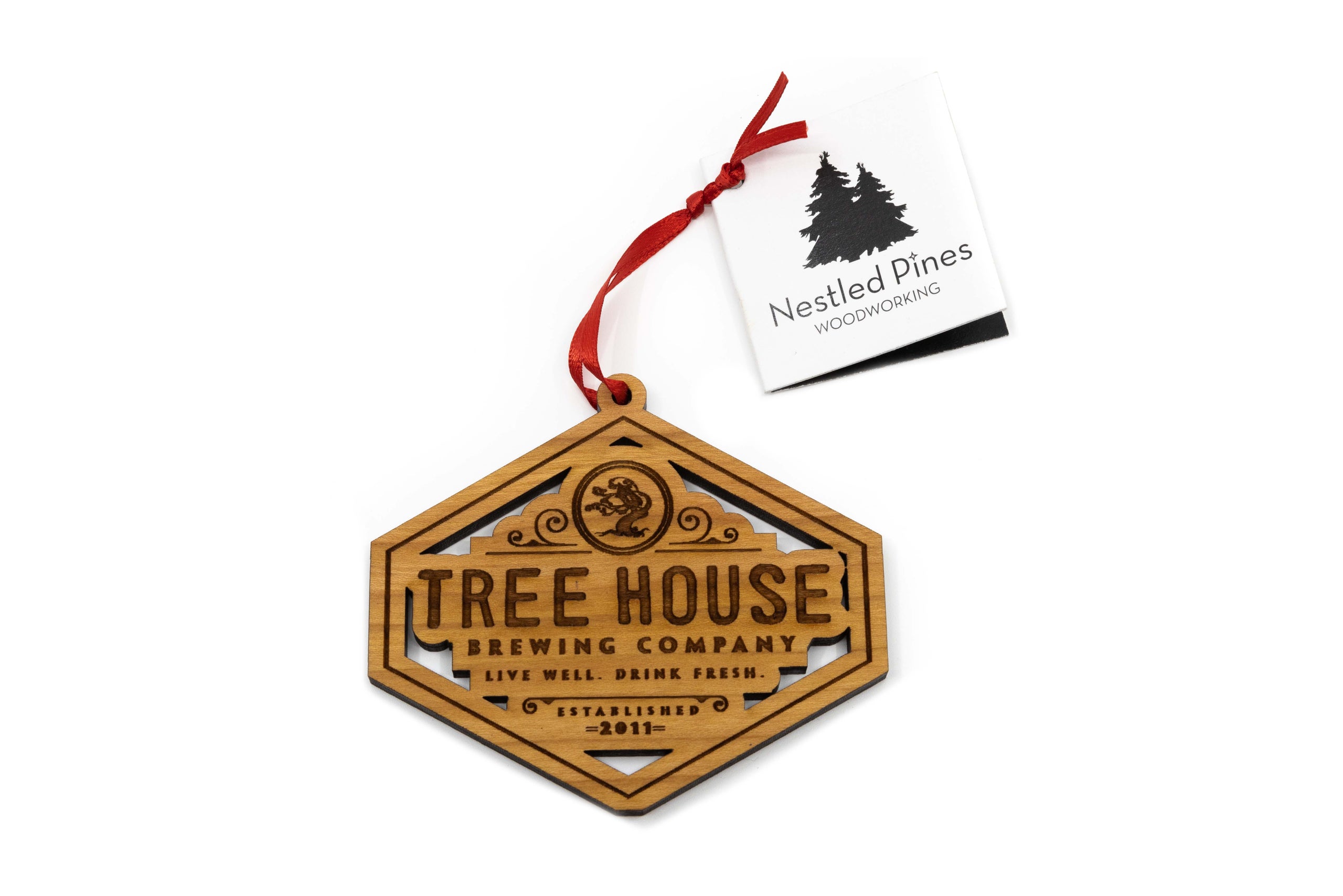 Wooden Tree Ornament Tree House Brewing Company
